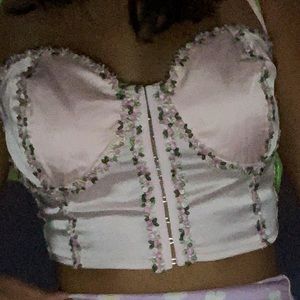 Floral bustier top